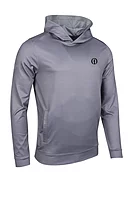 g.THE OPEN CAMERON The Open Hooded Performance Midweight Golf Midlayer - Light Grey Herringbone