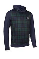 g.THE OPEN CAMERON The Open Hooded Performance Midweight Golf Midlayer - Navy/Tartan