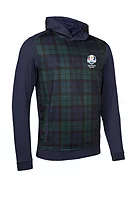 g.RYDER CUP CAMERON Ryder Cup Hooded Performance Midweight Golf Midlayer - Navy/Tartan