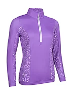 g.CARINA SALE Quarter Zip Shaped Performance Golf Midlayer Sale - Amethyst/White