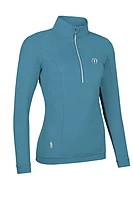 g.THE OPEN CARINA The Open Quarter Zip Lightweight Shaped Performance Golf Midlayer - Lagoon Marl