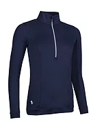 g.CARINA Quarter Zip Lightweight Shaped Performance Golf Midlayer - Navy