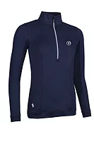 g.THE OPEN CARINA The Open Quarter Zip Lightweight Shaped Performance Golf Midlayer - Navy
