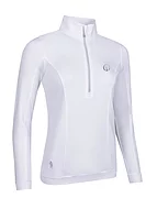 g.THE OPEN CARINA The Open Quarter Zip Lightweight Shaped Performance Golf Midlayer - White
