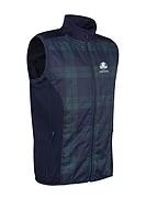g.RYDER CUP CARLTON Ryder Cup Full Zip Quilted Performance Heavyweight Golf Gilet - Navy/Tartan