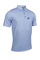 g.THE OPEN CARRBRIDGE The Open Micro Fan Print Performance Golf Shirt - White/Tahiti