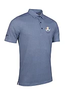 g.RYDER CUP CARRBRIDGE Ryder Cup Micro Fan Print Performance Golf Shirt - White/Navy