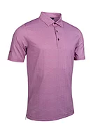 g.CARRBRIDGE Micro Fan Print Performance Golf Shirt - White/Raspberry
