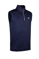 g.THE OPEN CHARLES The Open Zip Sleeveless Performance Midweight Golf Midlayer - Navy/Light Grey