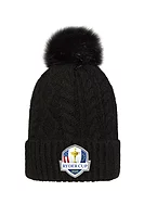 g.RYDER CUP CLEO Ryder Cup Thermal Lined Faux Fur Golf Bobble Hat - Black