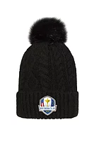 g.RYDER CUP CLEO Ryder Cup Thermal Lined Faux Fur Golf Bobble Hat - Black