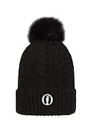 g.THE OPEN CLEO The Open Thermal Lined Faux Fur Golf Bobble Hat - Black