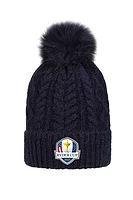 g.RYDER CUP CLEO Ryder Cup Thermal Lined Faux Fur Golf Bobble Hat - Navy