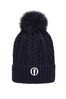 g.THE OPEN CLEO The Open Thermal Lined Faux Fur Golf Bobble Hat - Navy