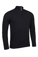 g.COLL Quarter Zip Lambswool Midweight Golf Sweater - Black