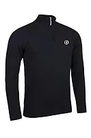 g.THE OPEN COLL The Open Quarter Zip Lambswool Midweight Golf Sweater - Black