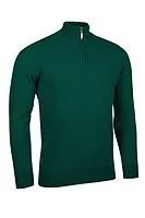g.COLL Quarter Zip Lambswool Midweight Golf Sweater - Bottle
