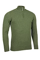 g.COLL Quarter Zip Lambswool Midweight Golf Sweater - Landscape Marl