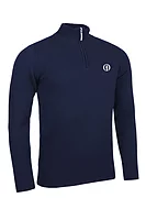 g.THE OPEN COLL The Open Quarter Zip Lambswool Midweight Golf Sweater - Navy