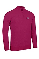 g.THE OPEN COLL The Open Quarter Zip Lambswool Midweight Golf Sweater - Raspberry Marl