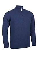 g.COLL Quarter Zip Lambswool Midweight Golf Sweater - Rhapsody Marl