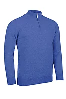 g.COLL Quarter Zip Lambswool Midweight Golf Sweater - Tahiti Marl