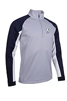 s.RYDER CUP COLORADO Ryder Cup Quarter Zip Sleeve Panel Showerproof Golf Midlayer - Silver/Navy/White