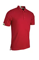 g.CONWY Welsh Flag Performance Golf Shirt - Garnet/White/Green