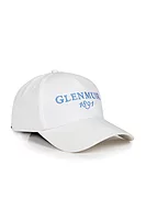 g.COWAN LOGO Structured Performance Logo Golf Cap - White/Light Blue