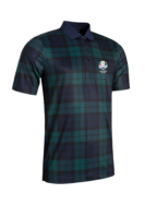 g.RYDER CUP CRAWFORD Ryder Cup Printed Performance Golf Shirt - Tartan/Navy