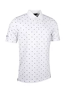 g.CRAWFORD Printed Performance Golf Shirt - White/Navy Saltire Flags