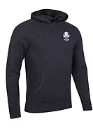 g.RYDER CUP CROSSFORD Ryder Cup Saddle Sleeve Touch of Cashmere Midweight Golf Hoodie - Charcoal Marl