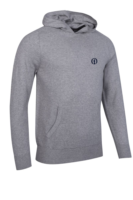 g.THE OPEN CROSSFORD The Open Saddle Sleeve Touch of Cashmere Midweight Golf Hoodie - Light Grey Marl