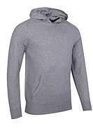g.CROSSFORD Saddle Sleeve Touch of Cashmere Midweight Golf Hoodie - Light Grey Marl