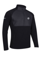 g.THE OPEN CULROSS The Open Quarter Zip Fleece Hybrid Performance Midweight Golf Midlayer - Black Munro Print