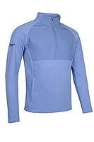g.CULROSS Quarter Zip Fleece Hybrid Performance Midweight Golf Midlayer - Light Blue Munro Print