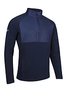 g.CULROSS Quarter Zip Fleece Hybrid Performance Midweight Golf Midlayer - Navy Munro Print