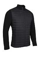 g.DALTON Full Zip Knitted Hybrid Padded Golf Jacket - Black