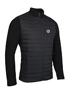 g.THE CUP DALTON THe Open Full Zip Knitted Hybrid Padded Golf Jacket - Black