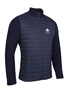g.RYDER CUP DALTON Ryder Cup Full Zip Knitted Hybrid Padded Golf Jacket - Navy