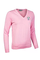 g.RYDER CUP DARCY Ryder Cup V Neck Cotton Lightweight Golf Sweater - Candy