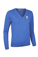 g.RYDER CUP DARCY Ryder Cup V Neck Cotton Lightweight Golf Sweater - Tahiti