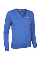 g.RYDER CUP DARCY Ryder Cup V Neck Cotton Lightweight Golf Sweater - Tahiti