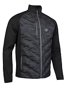 s.THE OPEN DAVOS The Open Padded Bonded Thermal Golf Jacket - Black Camo/Gunmetal