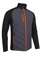 s.DAVOS Padded Bonded Thermal Golf Jacket - Charcoal/Black/Inferno