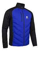 s.RYDER CUP DAVOS Ryder Cup Padded Bonded Thermal Golf Jacket - Electric Blue/Black
