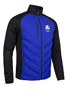 s.RYDER CUP DAVOS Ryder Cup Padded Bonded Thermal Golf Jacket - Electric Blue/Black