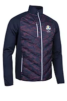 s.RYDER CUP DAVOS Ryder Cup Padded Bonded Thermal Golf Jacket - Mullberry Camo/Navy/Silver