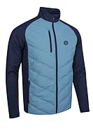 s.THE OPEN DAVOS The Open Padded Bonded Thermal Golf Jacket - Pacific Blue/Navy