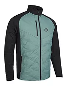 s.THE OPEN DAVOS The Open Padded Bonded Thermal Golf Jacket - Pine Green Terrain/Black